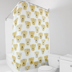 Golden Labrador Retriever Dogs Shower Curtain