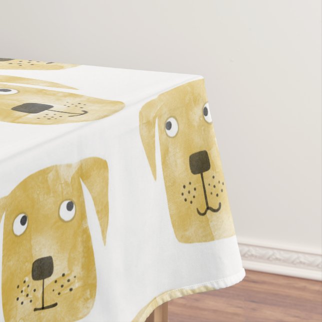 Golden Labrador Retriever Dogs Tablecloth (In Situ)