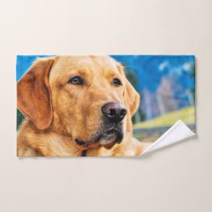 Golden Labrador Retriever Hand Towel