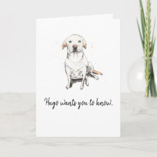Golden Labrador retriever personalized Fathers day Card