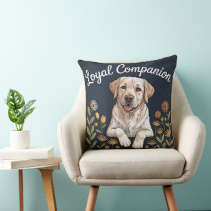 Golden Labrador Retriever Quilt Design – Playful Cushion