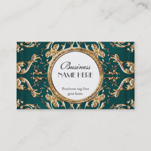 Golden Lace Satin Look Formal Elegant Businesses Business Card