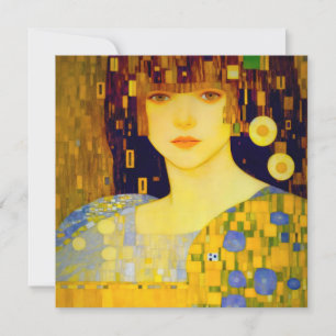 Golden Lady of ART NOUVEAU Thank You Card