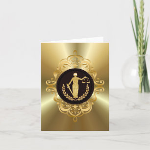 Golden Lady of Justice Blank Customise Card