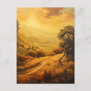 Golden Landscape Postcard