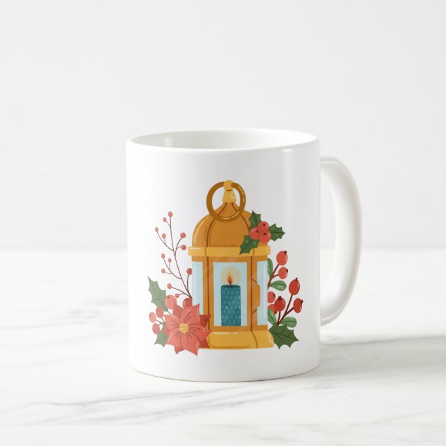 Golden Lantern Mug | Inspirational Quote Mug (Front Right)