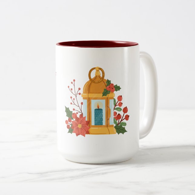 Golden Lantern Mug | Inspirational Quote Mug (Front Right)