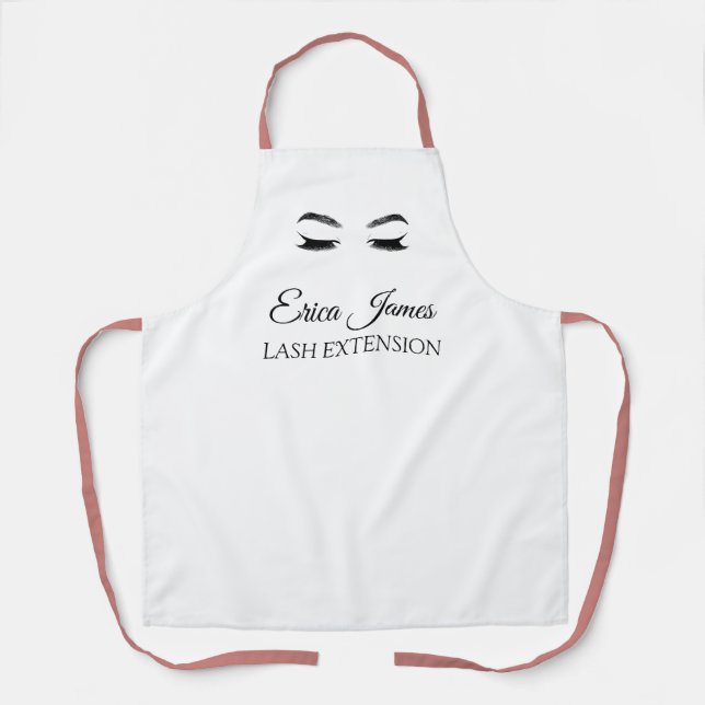 Golden Lashes & Brow Beauty Salon Apron (Front)