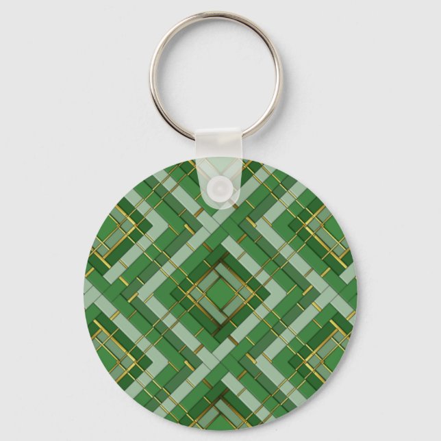 Golden Lattice 3-4-3 Lg Any Colour Keychain (Front)
