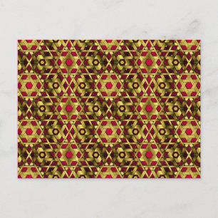 Golden Lattice 6-6 Sm Any Colour Postcard