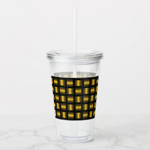 Golden Lattice Acrylic Tumbler