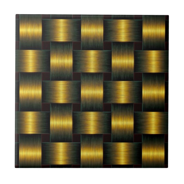 Golden Lattice - Gold - Unique Tile (Front)