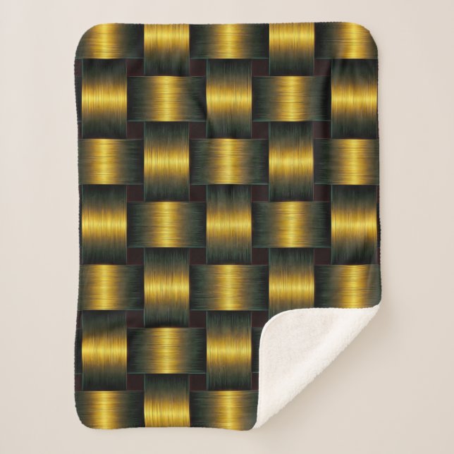 Golden Lattice Sherpa Blanket (Front)