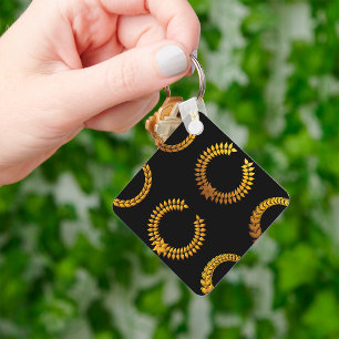 Golden Laurel Wreaths Keychain