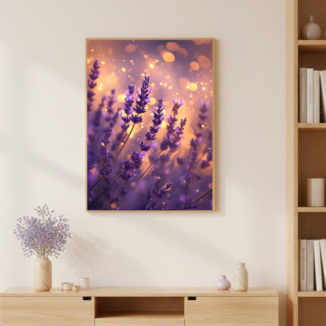 Golden Lavender Field Wall Art Print (Creator Uploaded)
