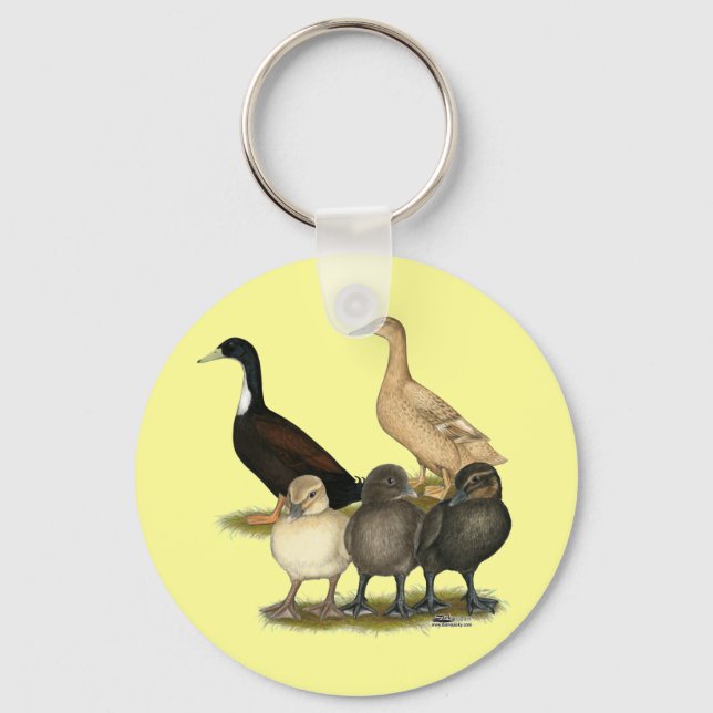 Golden Layer Duck Family Key Ring (Front)