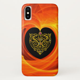 GOLDEN LEAF,  black orange yellow iPhone X Case