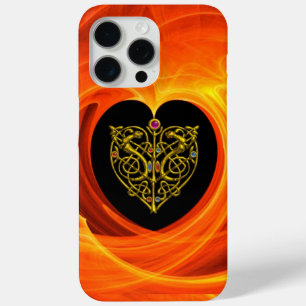 GOLDEN LEAF,  black orange yellow iPhone 15 Pro Max Case