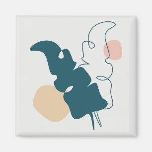 Golden leaf design magnet