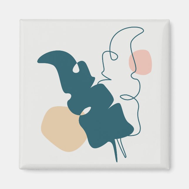 Golden leaf design magnet (Front)