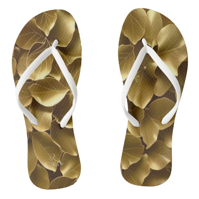 Golden Leaf  Flip Flops (Footbed)