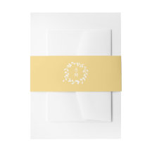 Golden Leaf Invitation Belly Band