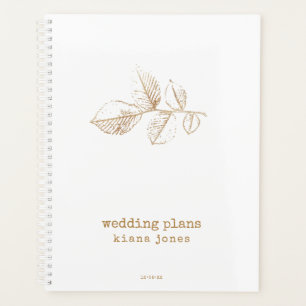 Golden Leaf Wedding Plans ID655 Planner
