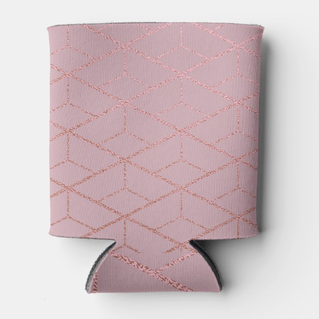 Golden Leather: Luxurious Background Texture Can Cooler (Front)