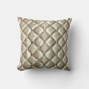 Golden Leather: Luxurious Background Texture Cushion
