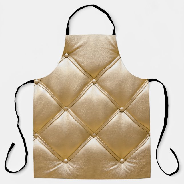 Golden Leather Upholstery Closeup Apron (Front)