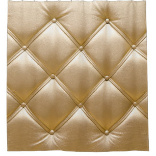 Golden Leather Upholstery Closeup Shower Curtain