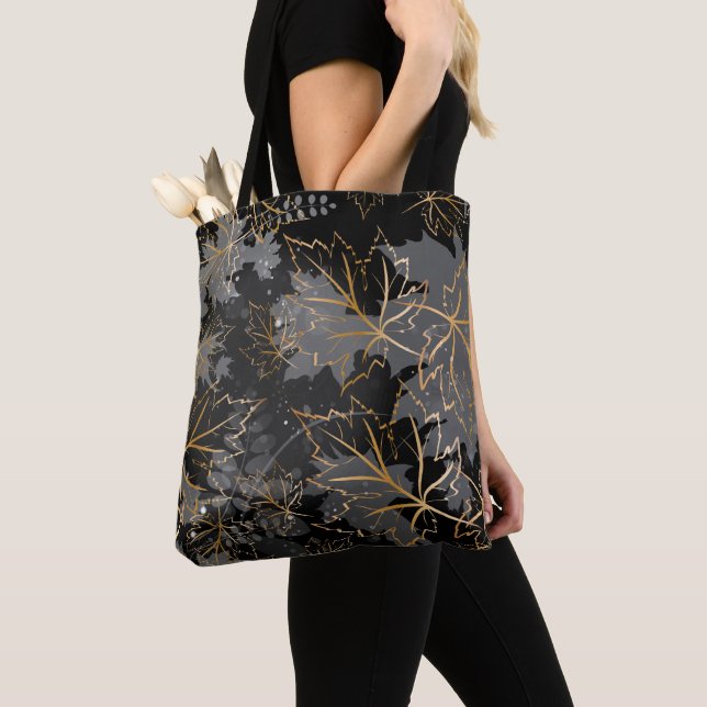 Golden Leaves 5 Tote Bag (Close Up)