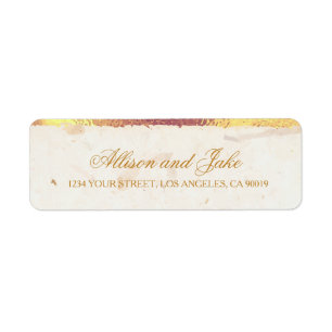 Golden Leaves Address Labels