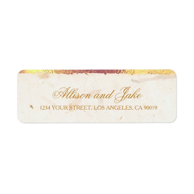 Golden Leaves Address Labels (Front)