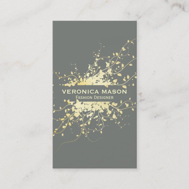 Golden Leaves Business Card (Front)