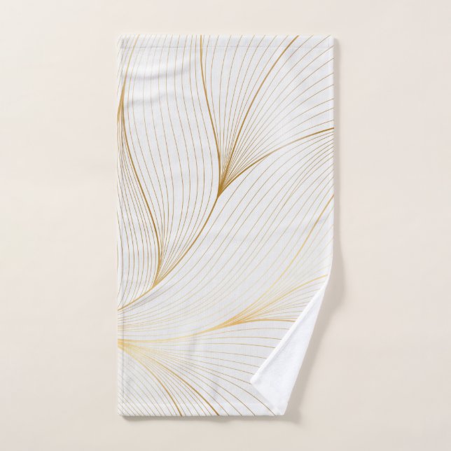 Golden leaves hand towel (Hand Towel)