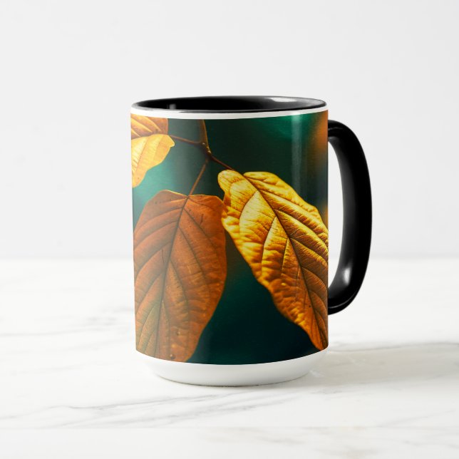 Golden Leaves Mug (Front Right)