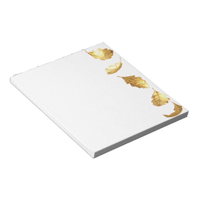 Golden Leaves Notepad (Angled)