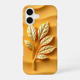 Golden Leaves on Ochre iPhone Case