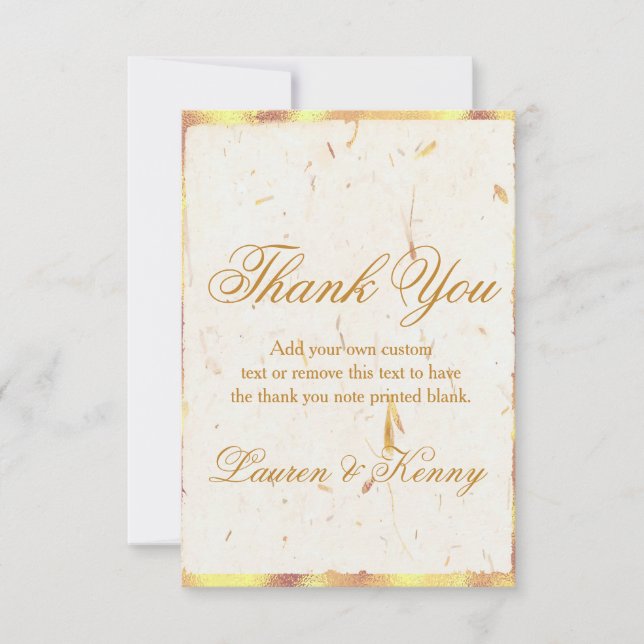 Golden Leaves Thank You Cards (Front)