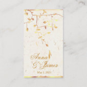 Golden Leaves Wedding Registry CardGolden L Enclosure Card (Back)