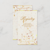 Golden Leaves Wedding Registry CardGolden L Enclosure Card (Front/Back)