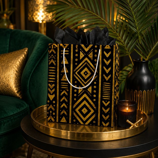Golden Legacy African Pattern  Large Gift Bag (Creator Uploaded)