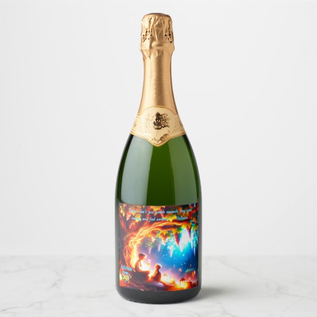 Golden Legacy – Father & Child Vineyard Sparkling  Wine Label (Front)