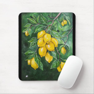 Golden Lemons on a Winter's Day by Alfred Fox Mouse Mat