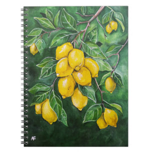 Golden Lemons on a Winter's Day by Alfred Fox Notebook