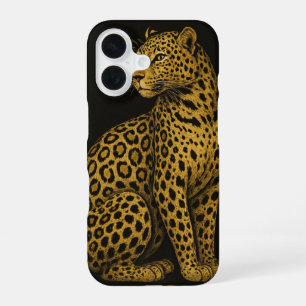 Golden Leopard Elegance – Luxurious Regal iPhone C 16 Case