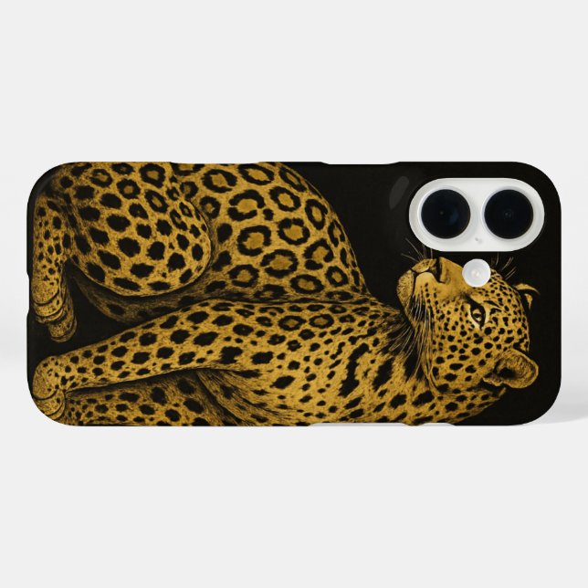 Golden Leopard Elegance – Luxurious Regal iPhone C Case-Mate iPhone Case (Back (Horizontal))