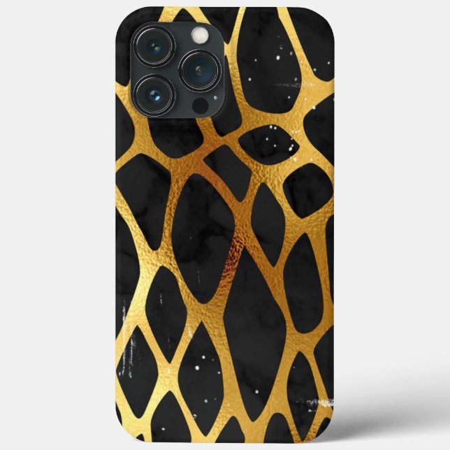 Golden Leopard Print Case-Mate iPhone Case (Back)