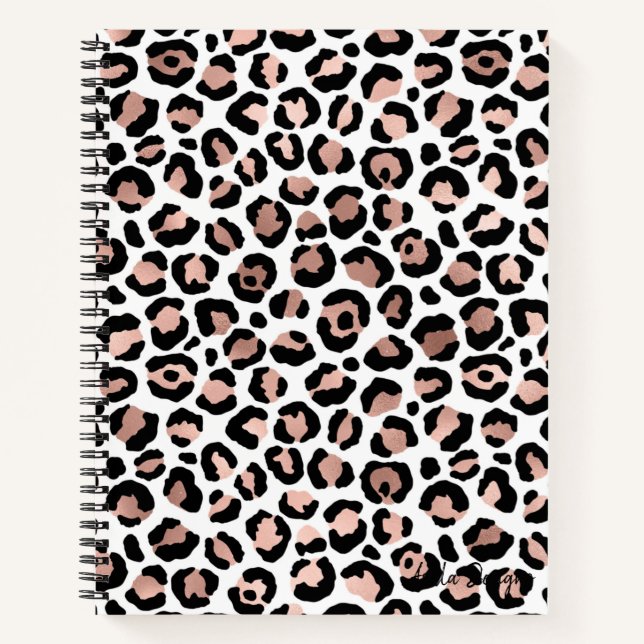 Golden Leopard Spiral Notebook (Front)